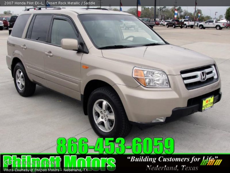 Desert Rock Metallic / Saddle 2007 Honda Pilot EX-L
