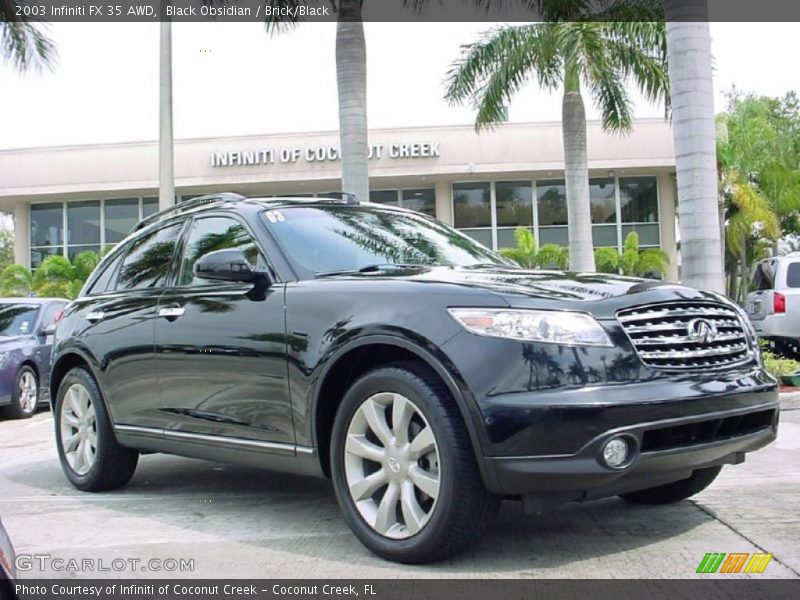Black Obsidian / Brick/Black 2003 Infiniti FX 35 AWD