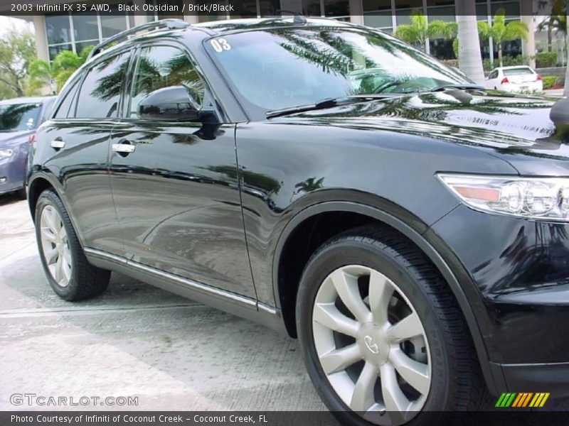 Black Obsidian / Brick/Black 2003 Infiniti FX 35 AWD