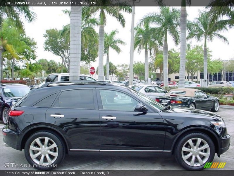 Black Obsidian / Brick/Black 2003 Infiniti FX 35 AWD