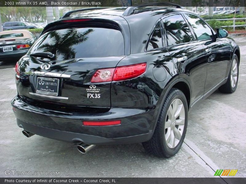 Black Obsidian / Brick/Black 2003 Infiniti FX 35 AWD