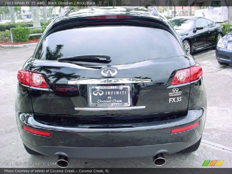 Black Obsidian / Brick/Black 2003 Infiniti FX 35 AWD