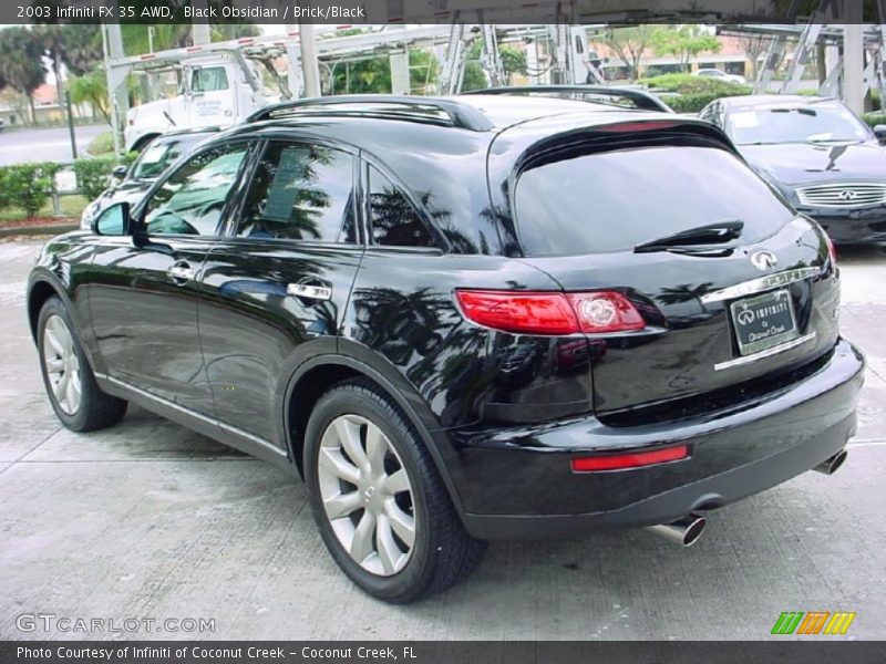 Black Obsidian / Brick/Black 2003 Infiniti FX 35 AWD