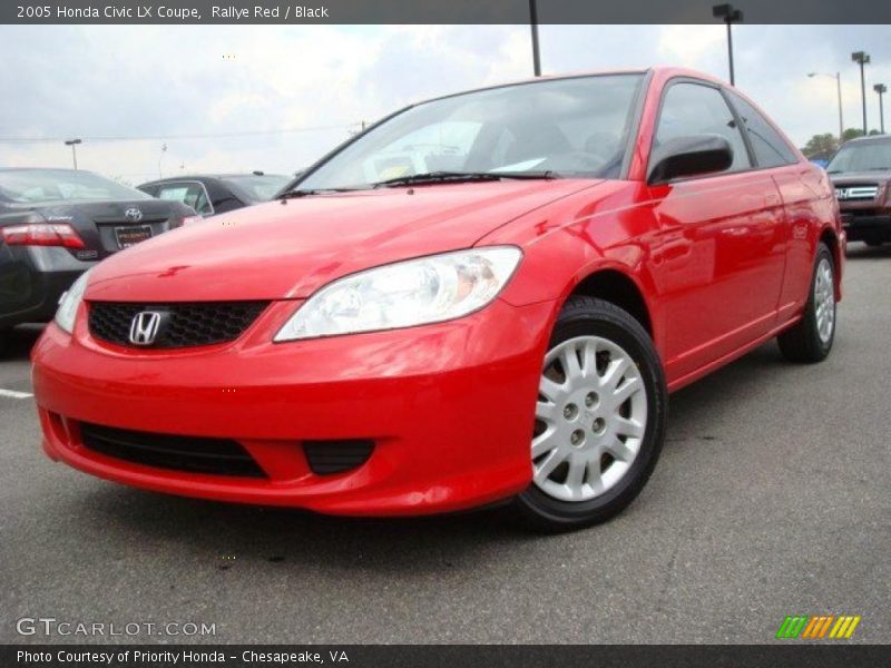 Rallye Red / Black 2005 Honda Civic LX Coupe