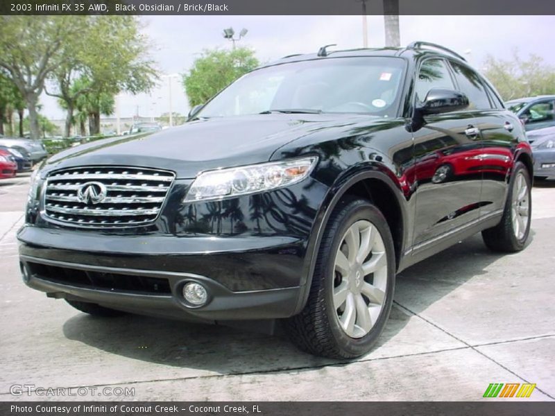 Black Obsidian / Brick/Black 2003 Infiniti FX 35 AWD