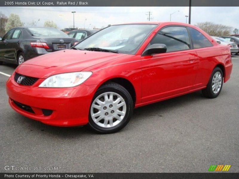 Rallye Red / Black 2005 Honda Civic LX Coupe