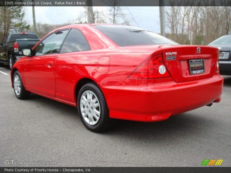 Rallye Red / Black 2005 Honda Civic LX Coupe