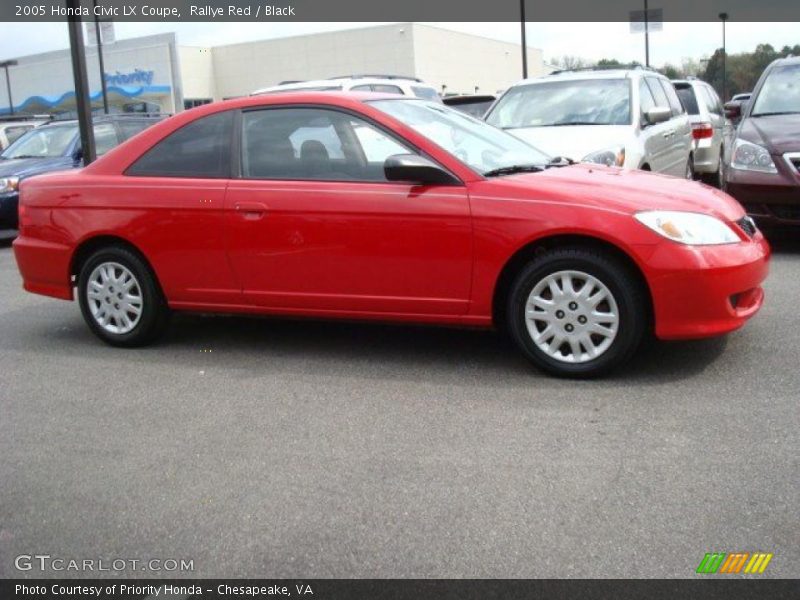 Rallye Red / Black 2005 Honda Civic LX Coupe
