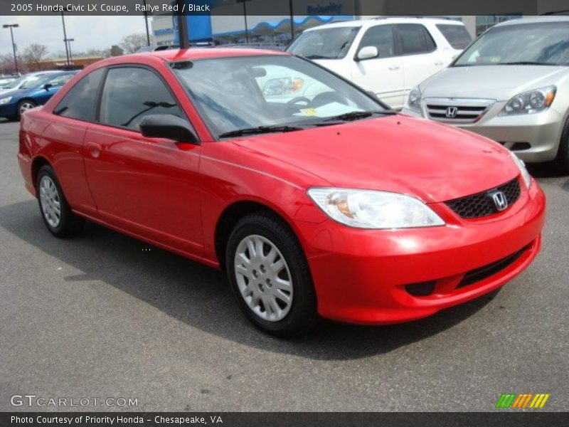Rallye Red / Black 2005 Honda Civic LX Coupe