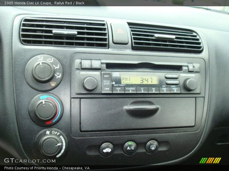 Rallye Red / Black 2005 Honda Civic LX Coupe