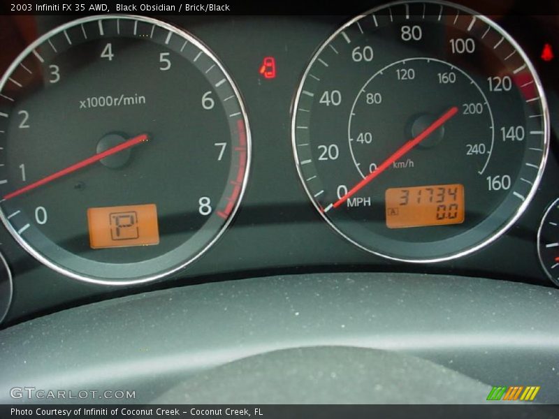 Black Obsidian / Brick/Black 2003 Infiniti FX 35 AWD
