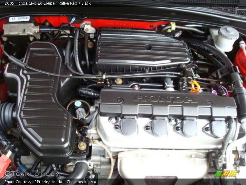 Rallye Red / Black 2005 Honda Civic LX Coupe