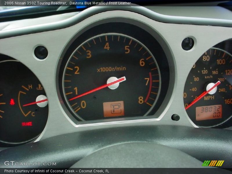 Daytona Blue Metallic / Frost Leather 2006 Nissan 350Z Touring Roadster