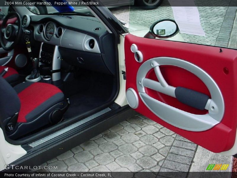Pepper White / Red/Black 2004 Mini Cooper Hardtop