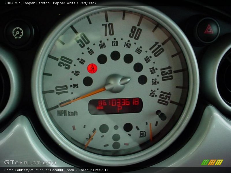 Pepper White / Red/Black 2004 Mini Cooper Hardtop