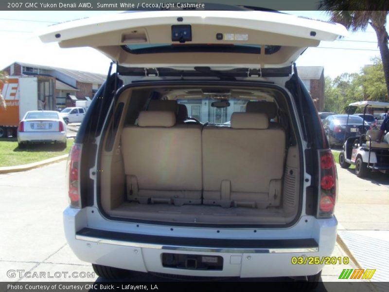 Summit White / Cocoa/Light Cashmere 2007 GMC Yukon Denali AWD