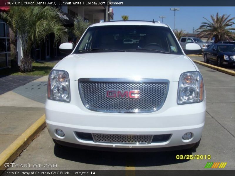 Summit White / Cocoa/Light Cashmere 2007 GMC Yukon Denali AWD