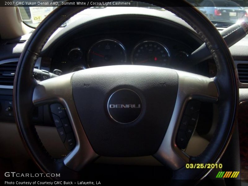 Summit White / Cocoa/Light Cashmere 2007 GMC Yukon Denali AWD