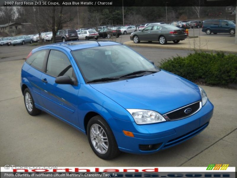 Aqua Blue Metallic / Charcoal 2007 Ford Focus ZX3 SE Coupe