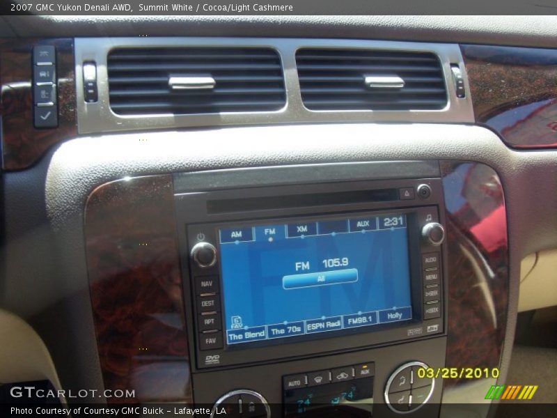 Summit White / Cocoa/Light Cashmere 2007 GMC Yukon Denali AWD