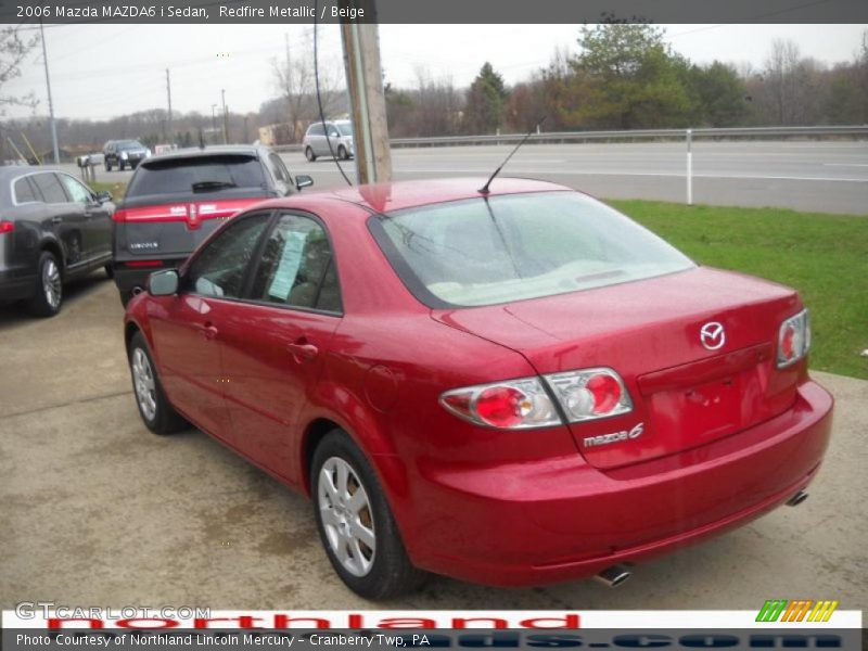 Redfire Metallic / Beige 2006 Mazda MAZDA6 i Sedan
