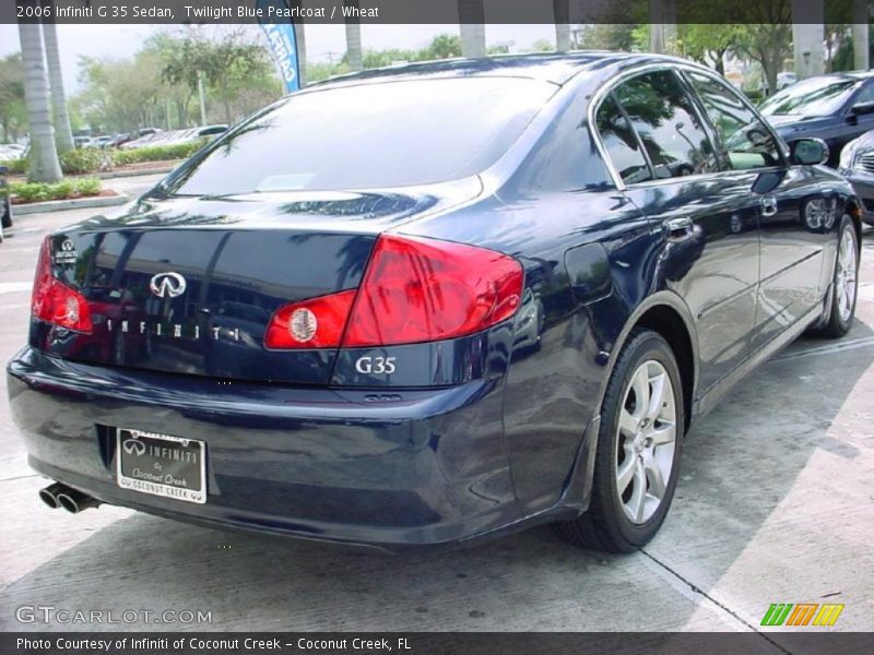 Twilight Blue Pearlcoat / Wheat 2006 Infiniti G 35 Sedan