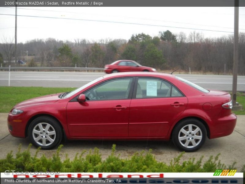 Redfire Metallic / Beige 2006 Mazda MAZDA6 i Sedan
