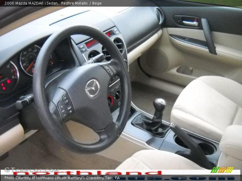 Redfire Metallic / Beige 2006 Mazda MAZDA6 i Sedan