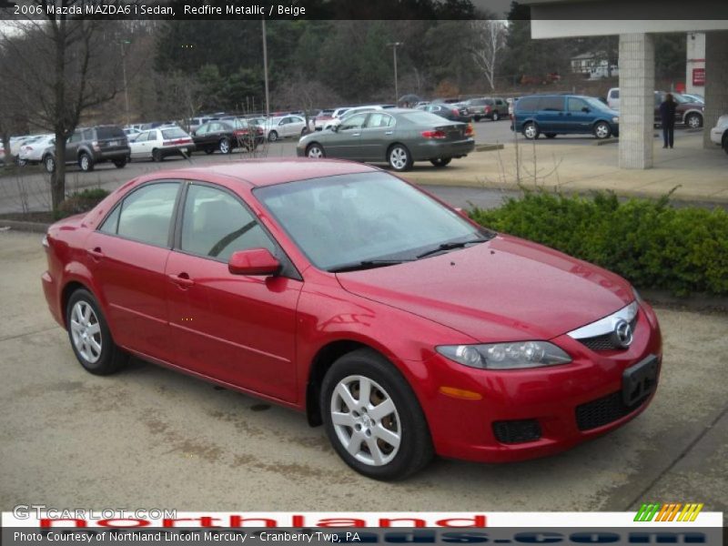 Redfire Metallic / Beige 2006 Mazda MAZDA6 i Sedan