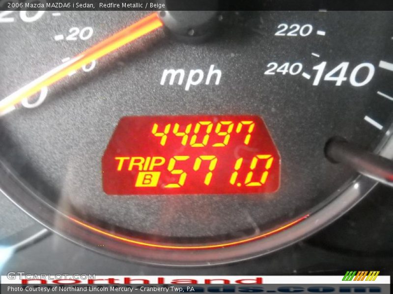 Redfire Metallic / Beige 2006 Mazda MAZDA6 i Sedan
