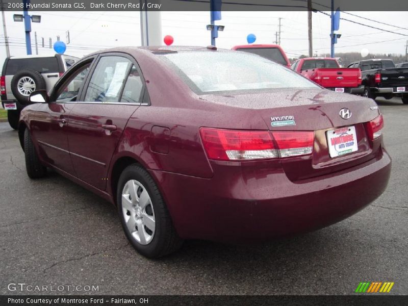 Dark Cherry Red / Gray 2008 Hyundai Sonata GLS