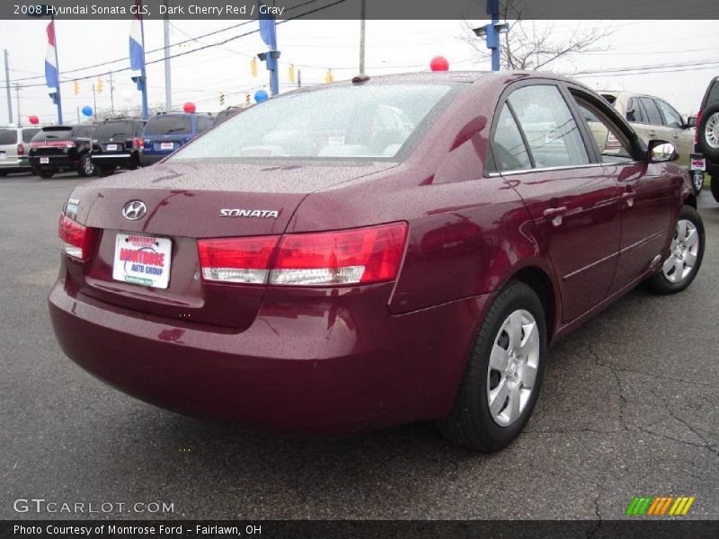 Dark Cherry Red / Gray 2008 Hyundai Sonata GLS