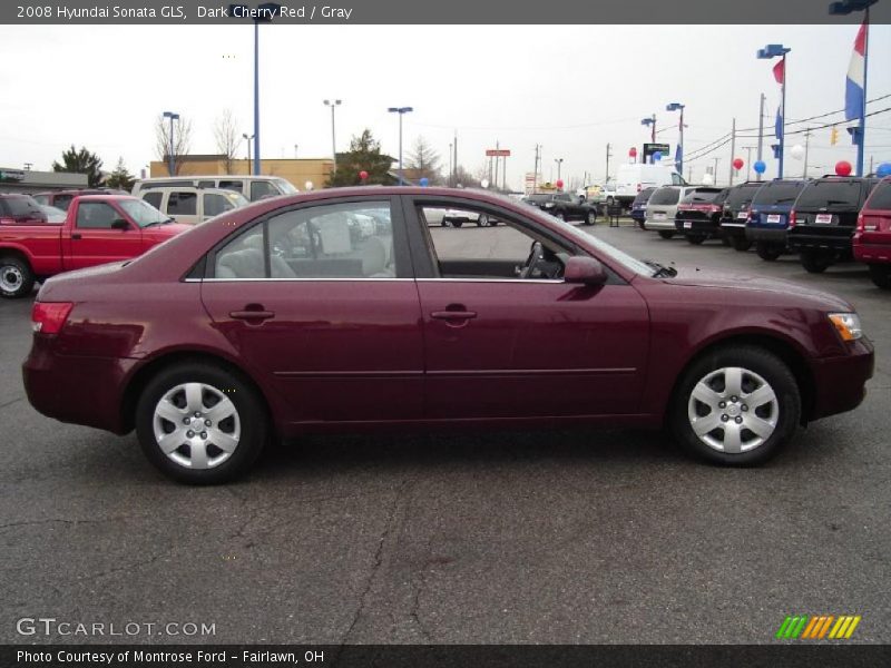 Dark Cherry Red / Gray 2008 Hyundai Sonata GLS