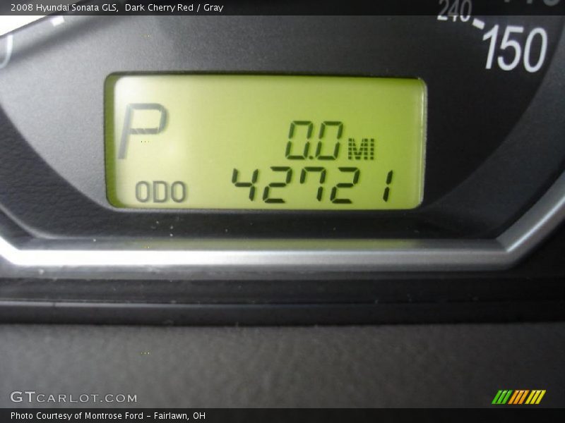Dark Cherry Red / Gray 2008 Hyundai Sonata GLS
