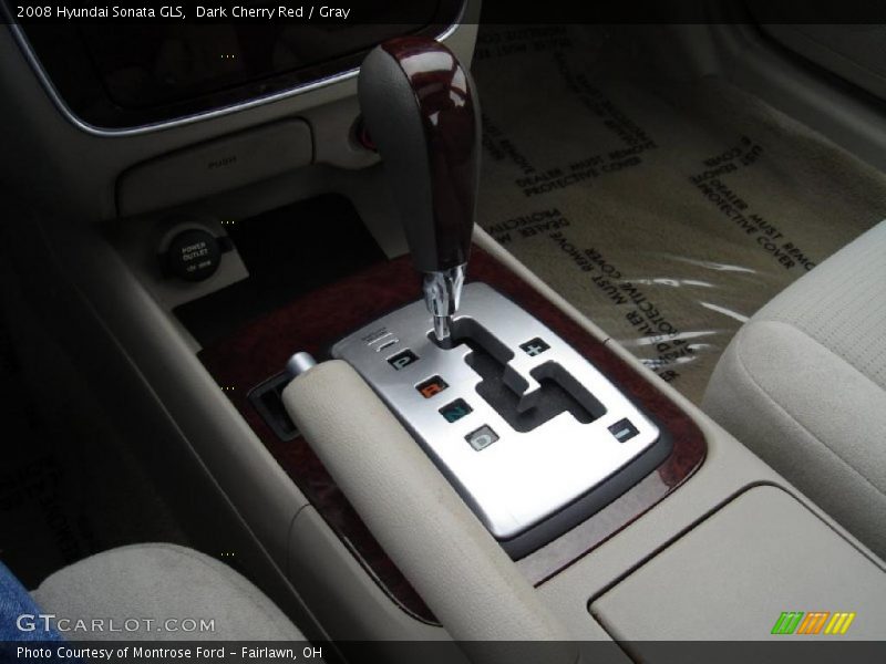 Dark Cherry Red / Gray 2008 Hyundai Sonata GLS