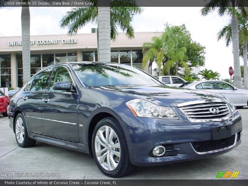 Slate Blue / Stone Gray 2009 Infiniti M 35 Sedan