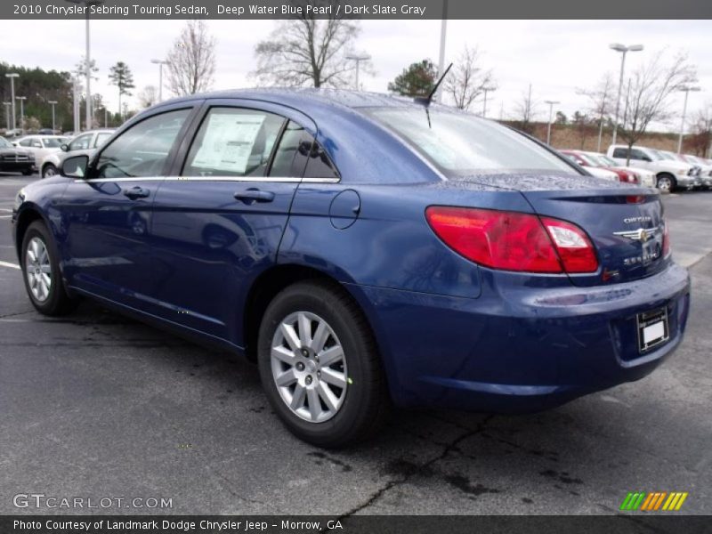 Deep Water Blue Pearl / Dark Slate Gray 2010 Chrysler Sebring Touring Sedan