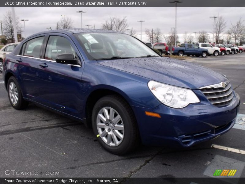 Deep Water Blue Pearl / Dark Slate Gray 2010 Chrysler Sebring Touring Sedan