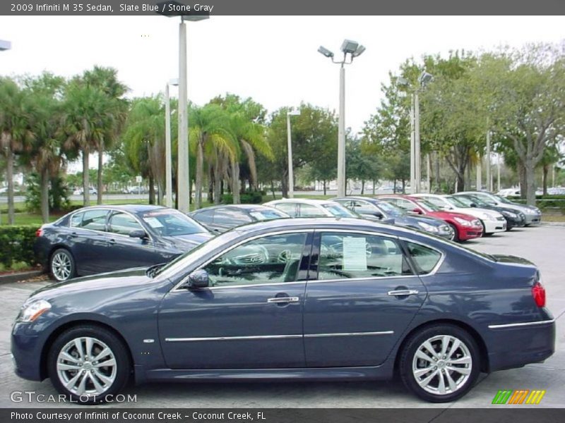 Slate Blue / Stone Gray 2009 Infiniti M 35 Sedan