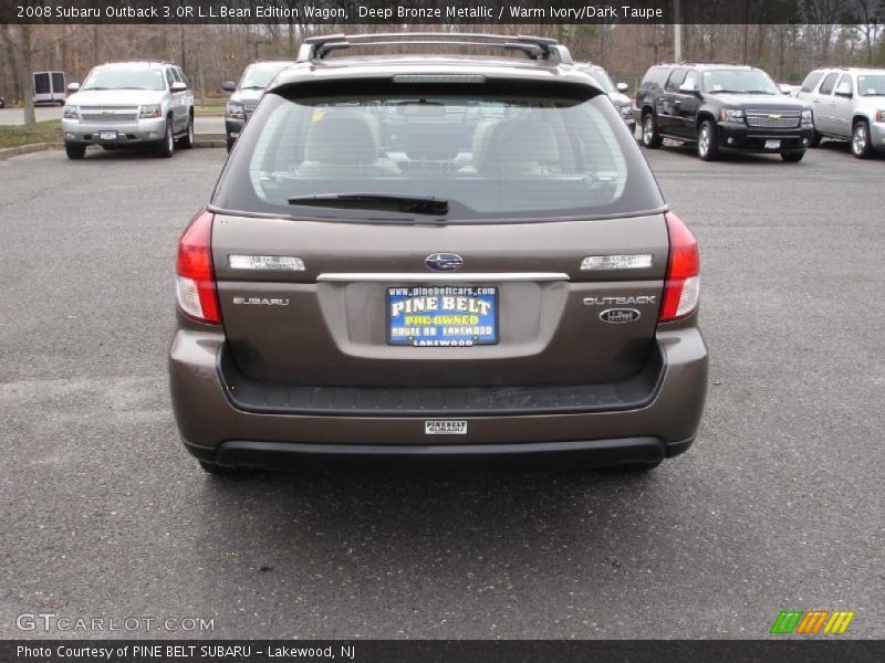 Deep Bronze Metallic / Warm Ivory/Dark Taupe 2008 Subaru Outback 3.0R L.L.Bean Edition Wagon