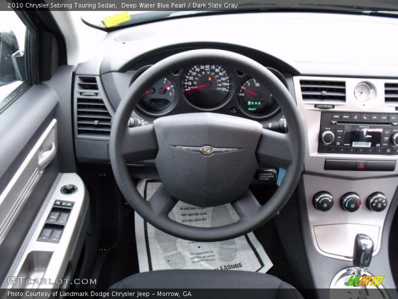 Deep Water Blue Pearl / Dark Slate Gray 2010 Chrysler Sebring Touring Sedan