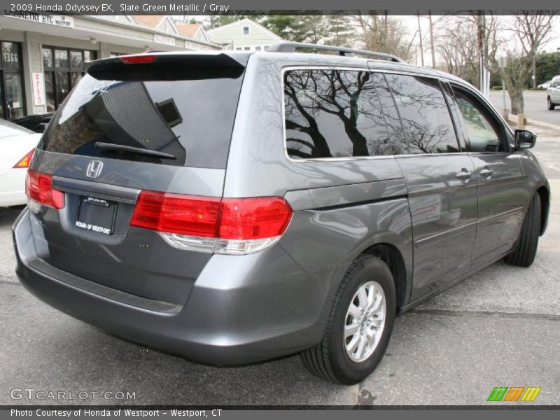 Slate Green Metallic / Gray 2009 Honda Odyssey EX