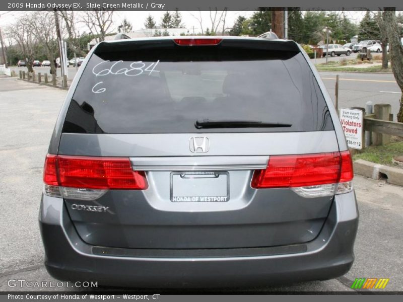 Slate Green Metallic / Gray 2009 Honda Odyssey EX