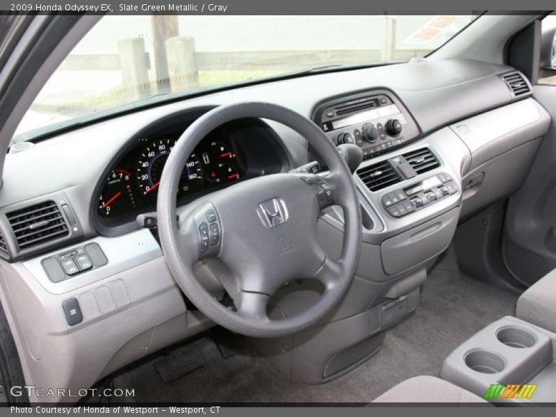 Slate Green Metallic / Gray 2009 Honda Odyssey EX
