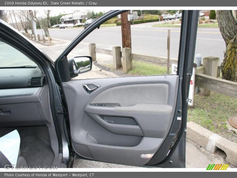 Slate Green Metallic / Gray 2009 Honda Odyssey EX