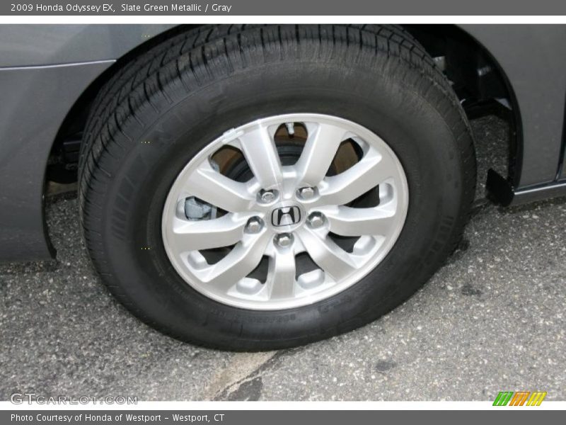 Slate Green Metallic / Gray 2009 Honda Odyssey EX