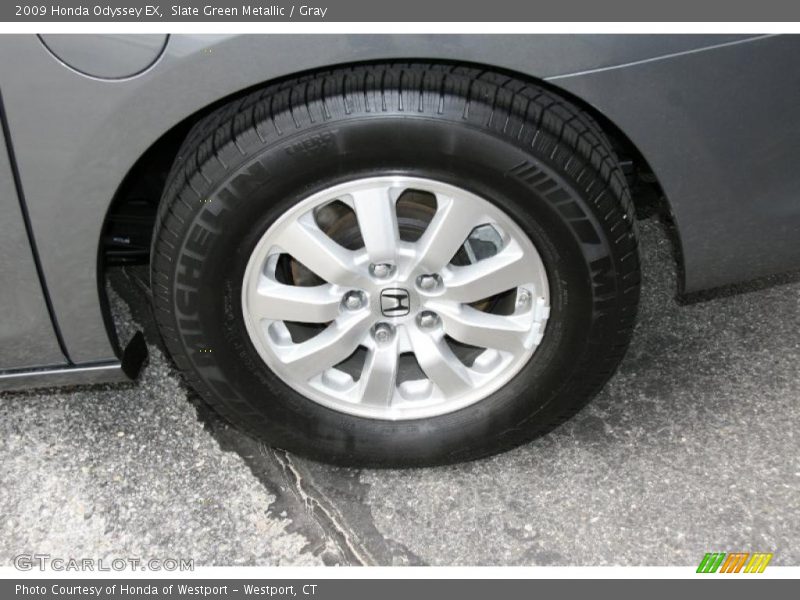 Slate Green Metallic / Gray 2009 Honda Odyssey EX