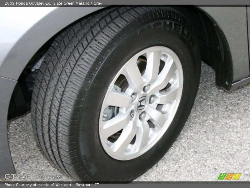 Slate Green Metallic / Gray 2009 Honda Odyssey EX