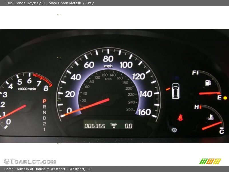 Slate Green Metallic / Gray 2009 Honda Odyssey EX