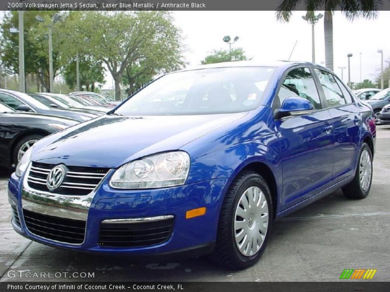Laser Blue Metallic / Anthracite Black 2008 Volkswagen Jetta S Sedan